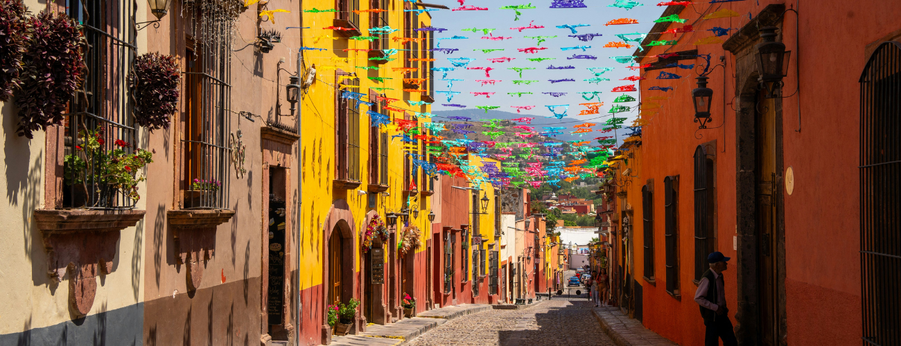 Une rue typique au Mexique
