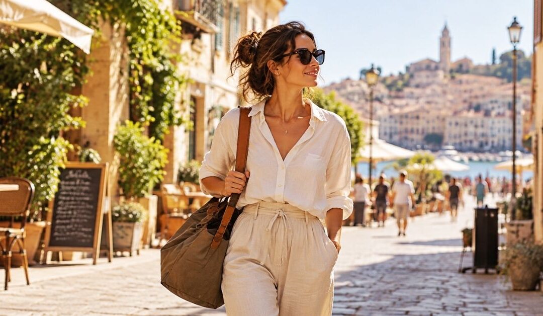 Femme voyageant seule dans une ville animée, une des activités à faire seule au moins une fois dans sa vie.